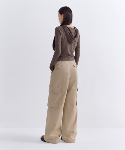 MUSINSA STANDARD WOMAN（ムシンサスタンダードウーマン）の「ウィメンズヘリンボーンワイドカーゴパンツ[ベージュ]（その他パンツ・レディース・その他・30/24/25/26/27/28/29）」の9枚目の写真