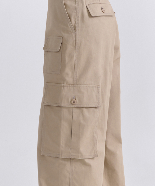 MUSINSA STANDARD WOMAN（ムシンサスタンダードウーマン）の「ウィメンズヘリンボーンワイドカーゴパンツ[ベージュ]（その他パンツ・レディース・その他・30/24/25/26/27/28/29）」の6枚目の写真