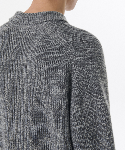 MUSINSA STANDARD（ムシンサスタンダード）の「ミックスドヤーンカラードニット [メランジグレー]（ニット/セーター・メンズ・その他・SMALL/MEDIUM/LARGE/X-LARGE/XX-LARGE）」の4枚目の写真