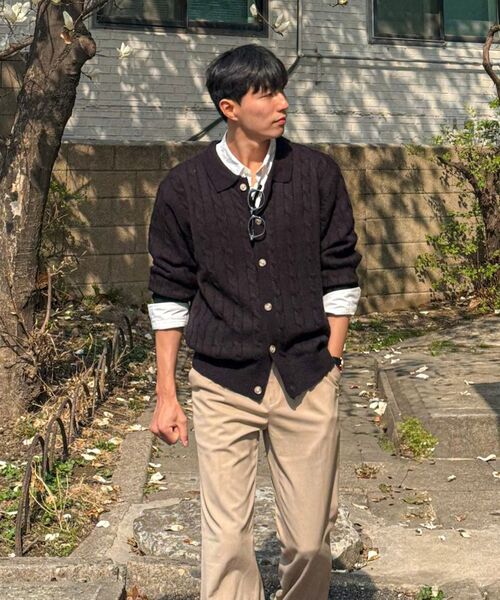 MUSINSA STANDARD（ムシンサスタンダード）の「ワイドヒドゥンバンディングスラックス[ベージュ]（スラックス・メンズ・その他・27/28/29/34/32/30/31/33/26/40/38/42/36）」の10枚目の写真
