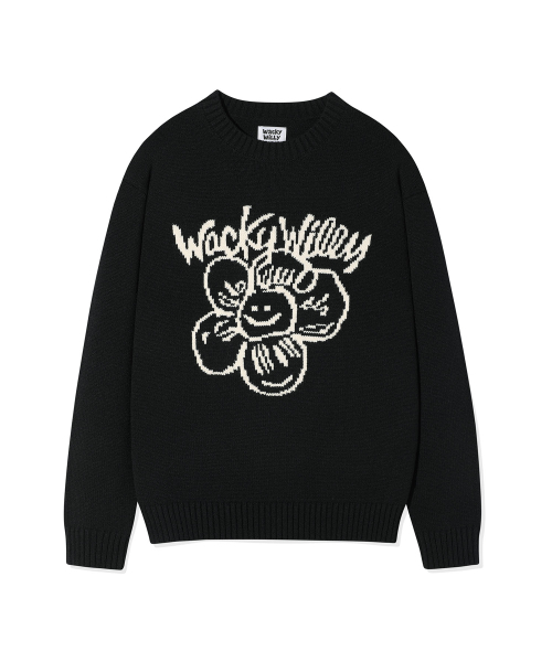 Wacky WiLLy(ワッキーウィリー)の「ビッグリリーグラフィックプルオーバーニットブラック(ニット/セーター・レディース・その他・SMALL/MEDIUM/LARGE/X-LARGE)」の2枚目の写真