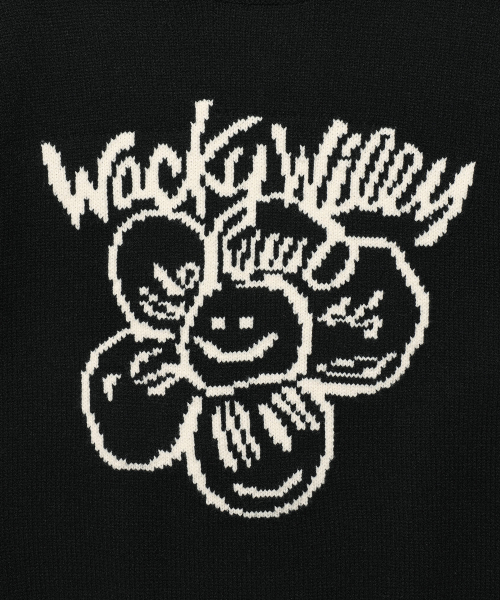 Wacky WiLLy(ワッキーウィリー)の「ビッグリリーグラフィックプルオーバーニットブラック(ニット/セーター・レディース・その他・SMALL/MEDIUM/LARGE/X-LARGE)」の5枚目の写真