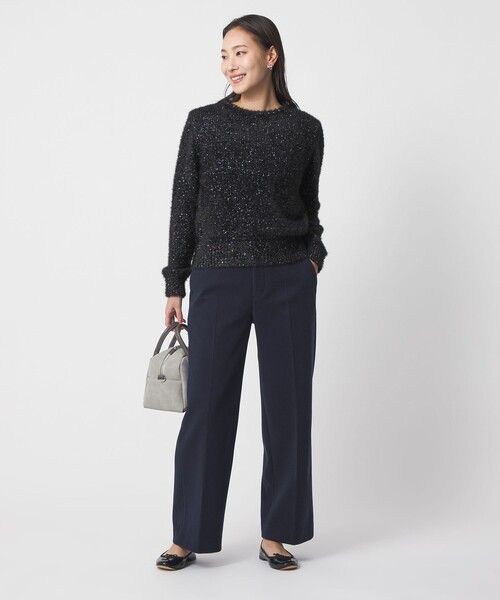 A DAY IN THE LIFE UNITED ARROWS(アデイインザライフユナイテッドアローズ)の「フェザー×スパンコール ニット <A DAY IN THE LIFE>(ニット/セーター・レディース・グレー系/ナチュラル/ブラック・FREE)」の11枚目の写真