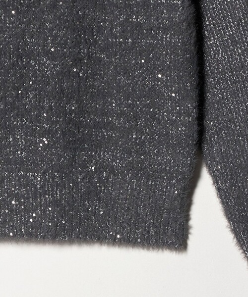 A DAY IN THE LIFE UNITED ARROWS(アデイインザライフユナイテッドアローズ)の「フェザー×スパンコール ニット <A DAY IN THE LIFE>(ニット/セーター・レディース・グレー系/ナチュラル/ブラック・FREE)」の18枚目の写真