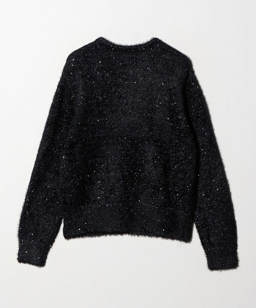 A DAY IN THE LIFE UNITED ARROWS(アデイインザライフユナイテッドアローズ)の「フェザー×スパンコール ニット <A DAY IN THE LIFE>(ニット/セーター・レディース・グレー系/ナチュラル/ブラック・FREE)」の4枚目の写真