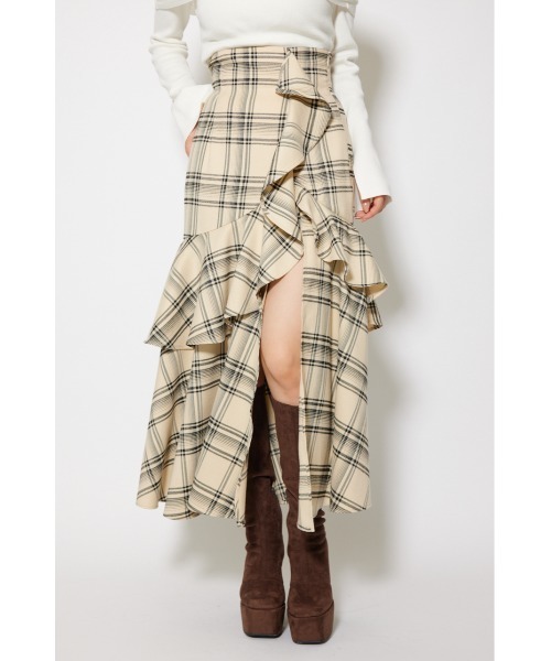 フリルスリットハイウエストスコートショートパンツ 秋服 冬服