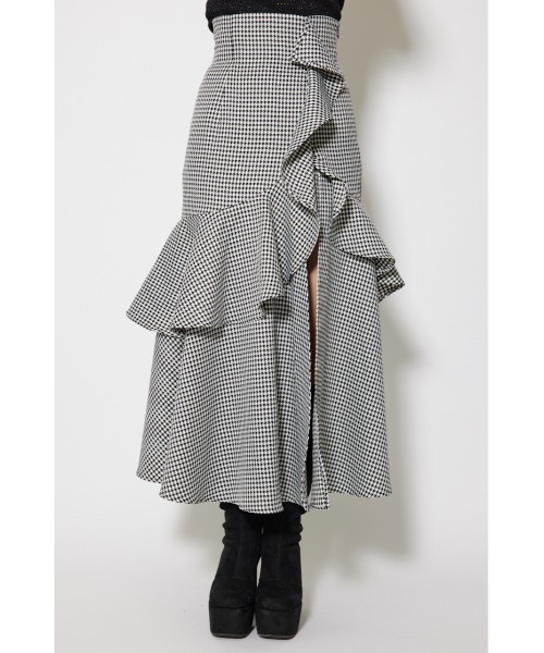 フリルスリットハイウエストスコートショートパンツ 秋服 冬服