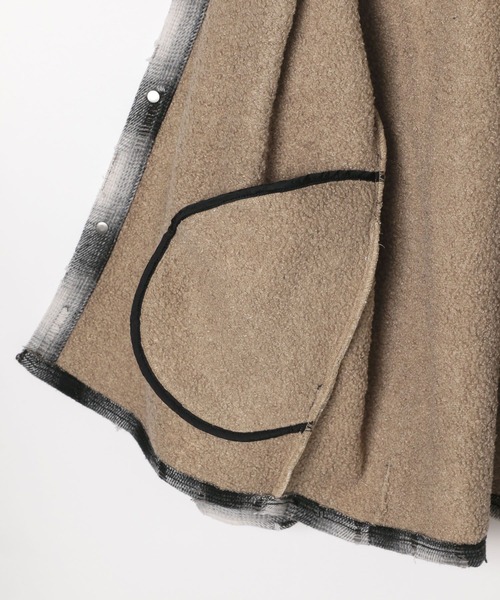 LAND MUSEUM(ランドミュージアム)の「LAND MUSEUM/ダメージファーチェックシャツ(シャツ/ブラウス・メンズ・ブラウン/グレー・LARGE/MEDIUM)」の20枚目の写真