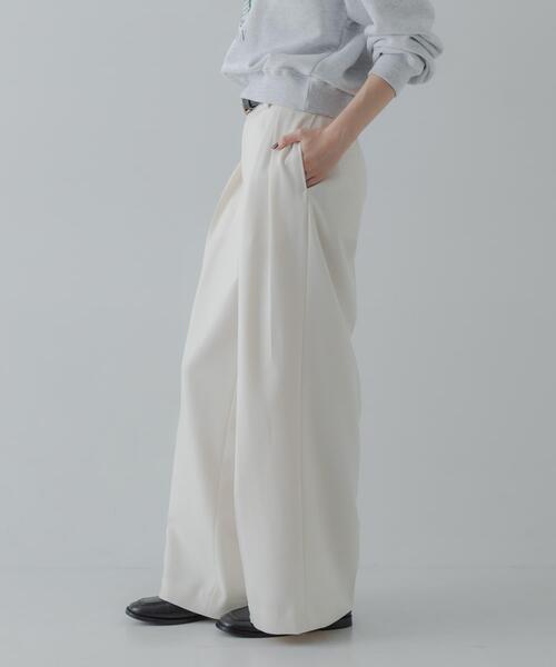 セール】『3サイズ展開』 ウールライクツータックワイドパンツ（その他