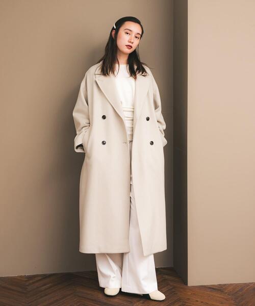 URBAN RESEARCH（アーバンリサーチ）の「『3サイズ展開』 ウールライクツータックワイドパンツ（その他パンツ・レディース・オフホワイト/チャコールグレー・36/38/40）」の22枚目の写真