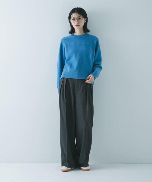 URBAN RESEARCH（アーバンリサーチ）の「『3サイズ展開』 ウールライクツータックワイドパンツ（その他パンツ・レディース・オフホワイト/チャコールグレー・36/38/40）」の16枚目の写真