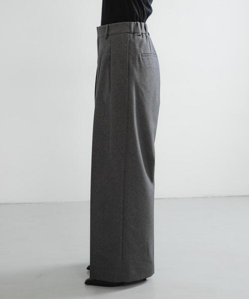 セール】『3サイズ展開』 ウールライクツータックワイドパンツ（その他