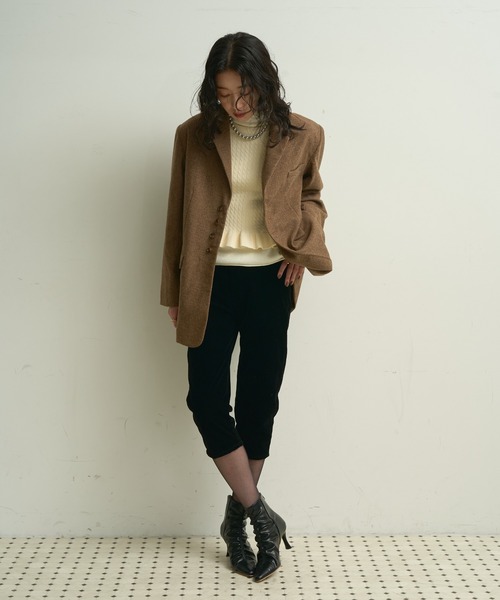 セール】Houndstooth Classic Tailored Jacket / ハウンドトゥース