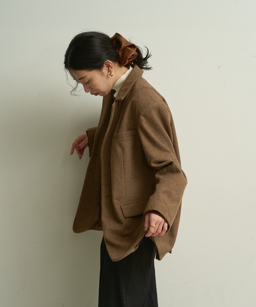 セール】Houndstooth Classic Tailored Jacket / ハウンドトゥース