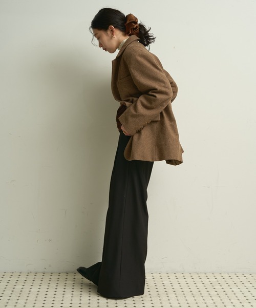 Lutim by u（ルチバイユー）の「Houndstooth Classic Tailored Jacket / ハウンドトゥース・クラシックテーラードジャケット（テーラードジャケット・レディース・ブラウン・FREE）」の17枚目の写真