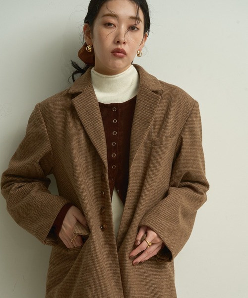 セール】Houndstooth Classic Tailored Jacket / ハウンドトゥース