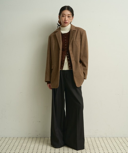 セール】Houndstooth Classic Tailored Jacket / ハウンドトゥース
