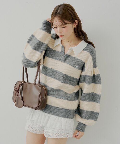 Chico（チコ）の「ルーズボーダーラガーニット（ニット/セーター