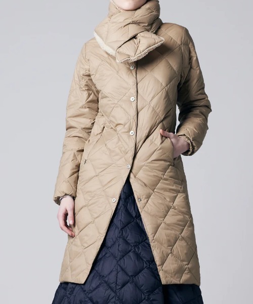 TAION(タイオン)の「TAION/タイオン/Single Sity Crew Neck Long Down Coat(ダウンジャケット/コート・レディース・ホワイト系2/ブラック/ライトグレー・S/M/L)」の14枚目の写真