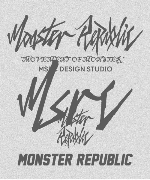 MONSTER REPUBLIC(モンスターリパブリック)の「ムーブメントレタリンググレー フードパーカー グレー(パーカー・レディース・その他・LARGE/MEDIUM/SMALL/X-LARGE)」の3枚目の写真