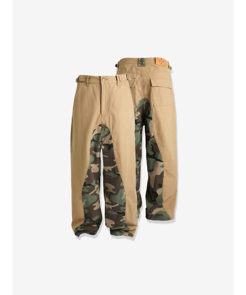 パネル* ミックスカモフラージュカーゴパンツ