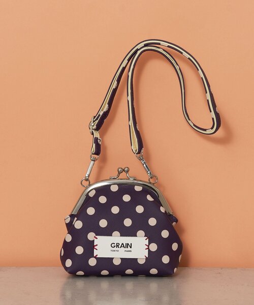 GRAIN（グレイン）の「【GRAIN/グレイン】水玉がま口ミニショルダー