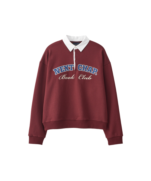 SALON DE YOHN(サロンドヨーン)の「Next Chapter Shirt Collar Sweatshirt_ Burgundy(スウェット・レディース・その他・FREE)」の4枚目の写真
