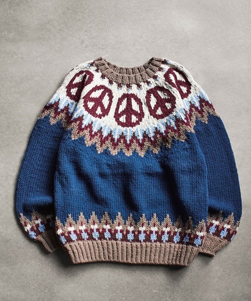 HAVE A GRATEFUL DAY】PEACE PATTERN KNIT Gratitude Blanket Pattern