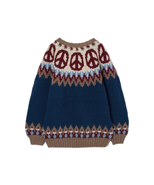 セール】(HAVE A GRATEFUL DAY)PEACE PATTERN KNIT CREW（ニット