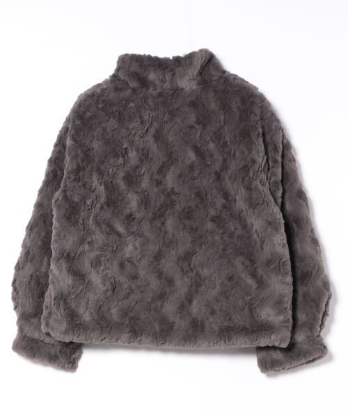 Ritzy(リッツィー)の「もこもこ フェイクファー スタンドカラー コート(その他アウター・レディース・ダークグレー・L/M)」の7枚目の写真