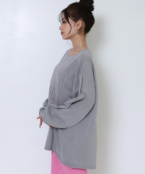 ANAP（アナップ）の「ピグメント 刺繍 スウェット プルオーバー（スウェット・レディース・ダークアッシュ/ブラウン/ライトグレー・F）」の5枚目の写真