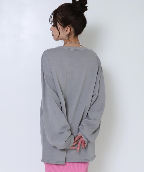 ANAP（アナップ）の「ピグメント 刺繍 スウェット プルオーバー（スウェット・レディース・ダークアッシュ/ブラウン/ライトグレー・F）」の6枚目の写真