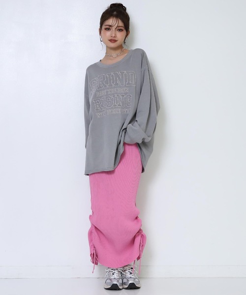 ANAP（アナップ）の「ピグメント 刺繍 スウェット プルオーバー（スウェット・レディース・ダークアッシュ/ブラウン/ライトグレー・F）」の8枚目の写真