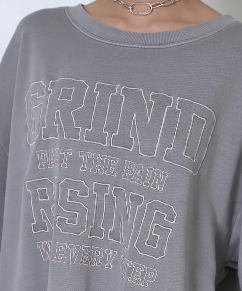 ANAP（アナップ）の「ピグメント 刺繍 スウェット プルオーバー（スウェット・レディース・ダークアッシュ/ブラウン/ライトグレー・F）」の9枚目の写真