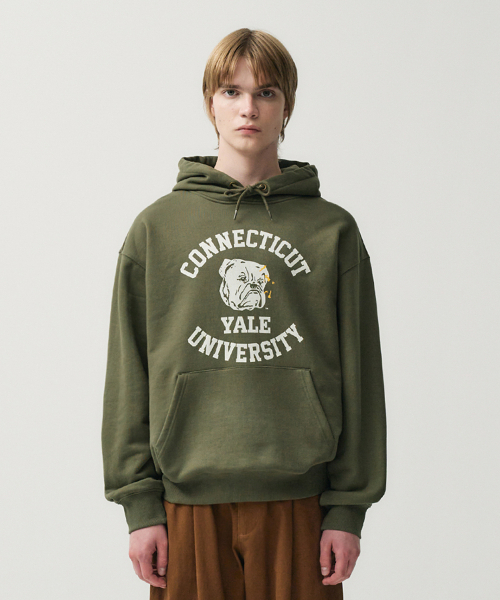 コネチカットブルドッグス フードパーカー_カーキ（パーカー）｜YALE