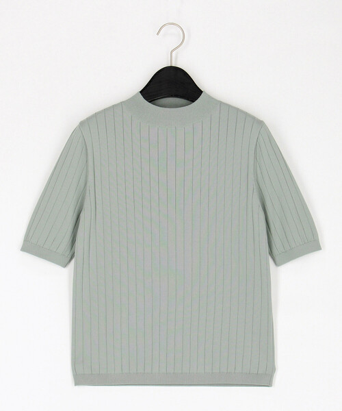 COMME CA(コムサ)の「〔 TALLサイズ 〕 コットンダルストレッチ プルオーバー(ニット/セーター・レディース・ブラック/ミント/オフホワイト・15号)」の3枚目の写真