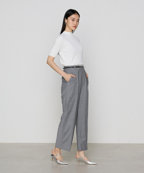 COMME CA(コムサ)の「〔 TALLサイズ 〕 コットンダルストレッチ プルオーバー(ニット/セーター・レディース・ブラック/ミント/オフホワイト・15号)」の5枚目の写真