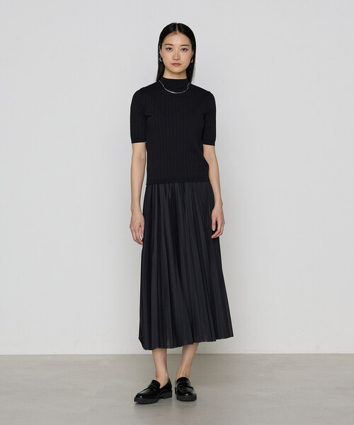 COMME CA(コムサ)の「〔 TALLサイズ 〕 コットンダルストレッチ プルオーバー(ニット/セーター・レディース・ブラック/ミント/オフホワイト・15号)」の8枚目の写真