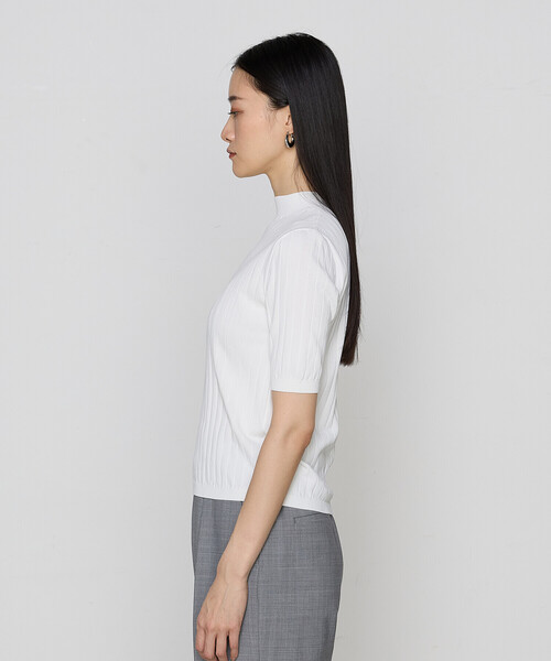 COMME CA(コムサ)の「〔 TALLサイズ 〕 コットンダルストレッチ プルオーバー(ニット/セーター・レディース・ブラック/ミント/オフホワイト・15号)」の11枚目の写真
