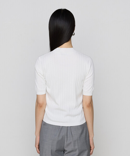 COMME CA(コムサ)の「〔 TALLサイズ 〕 コットンダルストレッチ プルオーバー(ニット/セーター・レディース・ブラック/ミント/オフホワイト・15号)」の12枚目の写真
