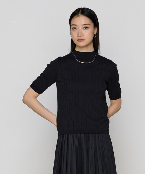 COMME CA(コムサ)の「〔 TALLサイズ 〕 コットンダルストレッチ プルオーバー(ニット/セーター・レディース・ブラック/ミント/オフホワイト・15号)」の9枚目の写真