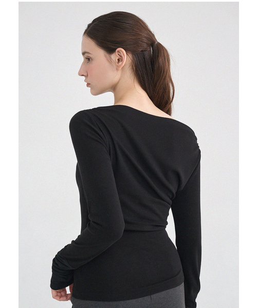 MICANE（ミケーネ）の「メディワンショルダーティ（Tシャツ/カットソー・レディース・ライトグレー/ブラック・SMALL/MEDIUM/LARGE/X-LARGE）」の7枚目の写真