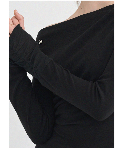 MICANE（ミケーネ）の「メディワンショルダーティ（Tシャツ/カットソー・レディース・ライトグレー/ブラック・SMALL/MEDIUM/LARGE/X-LARGE）」の9枚目の写真