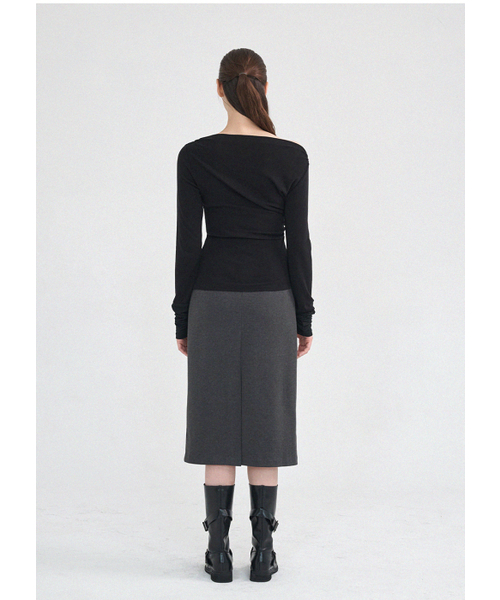 MICANE（ミケーネ）の「メディワンショルダーティ（Tシャツ/カットソー・レディース・ライトグレー/ブラック・SMALL/MEDIUM/LARGE/X-LARGE）」の13枚目の写真