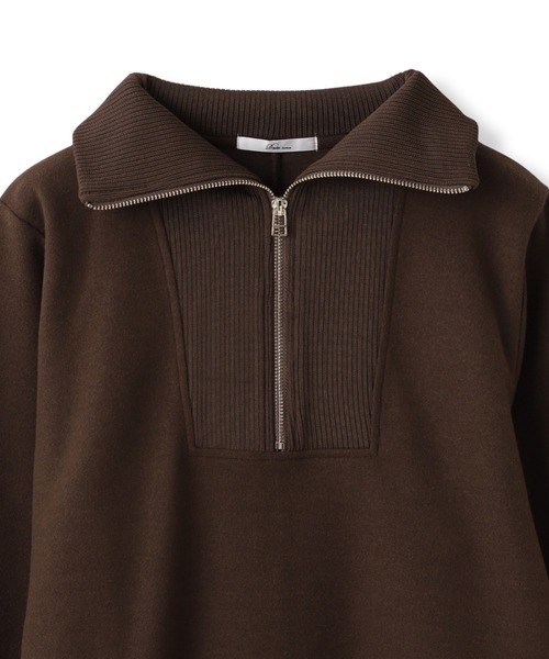 Droite lautreamont（ドロワットロートレアモン）の「【WEB限定】圧縮起毛ステンニットワンピース≪手洗い可能≫（ワンピース・レディース・ライトグレー/オフホワイト/ブラウン・M）」の20枚目の写真