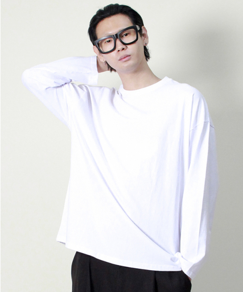 DEMARC(ドゥマーク)の「クルーネックボックスフィット長袖Tシャツソリッドホワイトver3(Tシャツ/カットソー・メンズ・その他・LARGE/MEDIUM)」の4枚目の写真