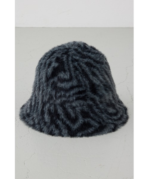 AZUL by moussy(アズールバイマウジー)の「ゼブラ柄シャギーバケハ(ハット・メンズ・ブラック系その他/グリーン系その他2・FREE)」の5枚目の写真