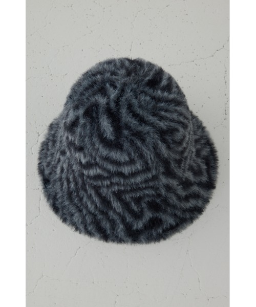 AZUL by moussy(アズールバイマウジー)の「ゼブラ柄シャギーバケハ(ハット・メンズ・ブラック系その他/グリーン系その他2・FREE)」の7枚目の写真