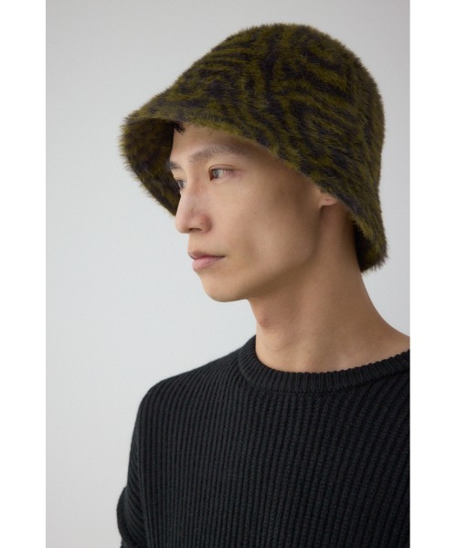 AZUL by moussy(アズールバイマウジー)の「ゼブラ柄シャギーバケハ(ハット・メンズ・ブラック系その他/グリーン系その他2・FREE)」の12枚目の写真