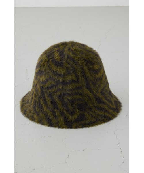 AZUL by moussy(アズールバイマウジー)の「ゼブラ柄シャギーバケハ(ハット・メンズ・ブラック系その他/グリーン系その他2・FREE)」の13枚目の写真